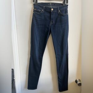7 For All Mankind “The Skinny” Mid-Rise Dark Wash Jeans – Size 27  NWOT